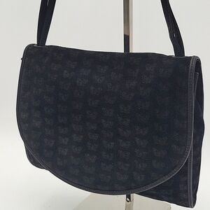 Vintage Bottega Veneta Butterfly Black Suede Shoulder Bag